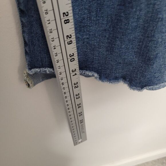 Vervet by Flying Monkey High Rise Slant Hem Flare Jeans Blue Size 25 - Picture 8 of 9